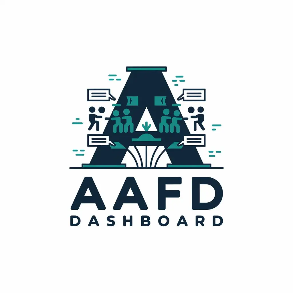 LOGO Design for AAFD Dashboard Vector Logo with People Notified about Project Movements