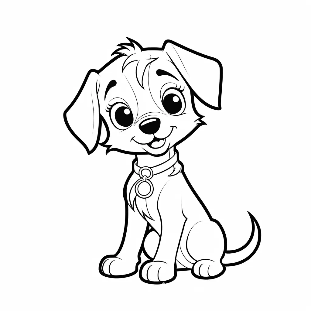 Cute-Disney-Character-Dog-Coloring-Page