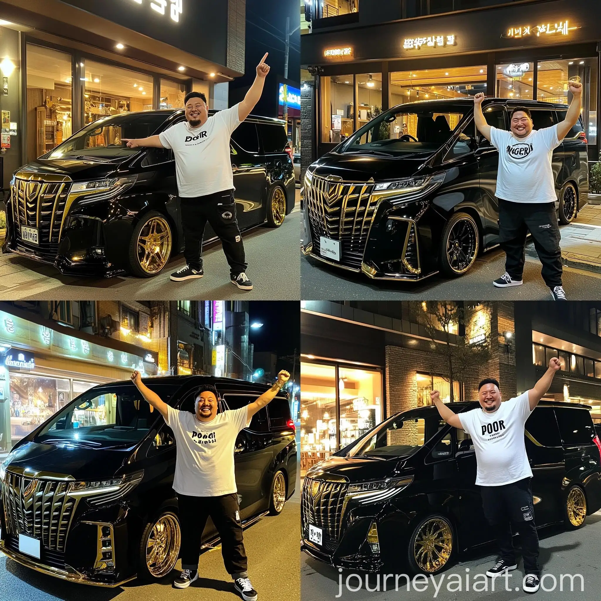 Celebratory-Korean-Man-with-Modified-Toyota-Alphard-at-Ngadi-Cafe