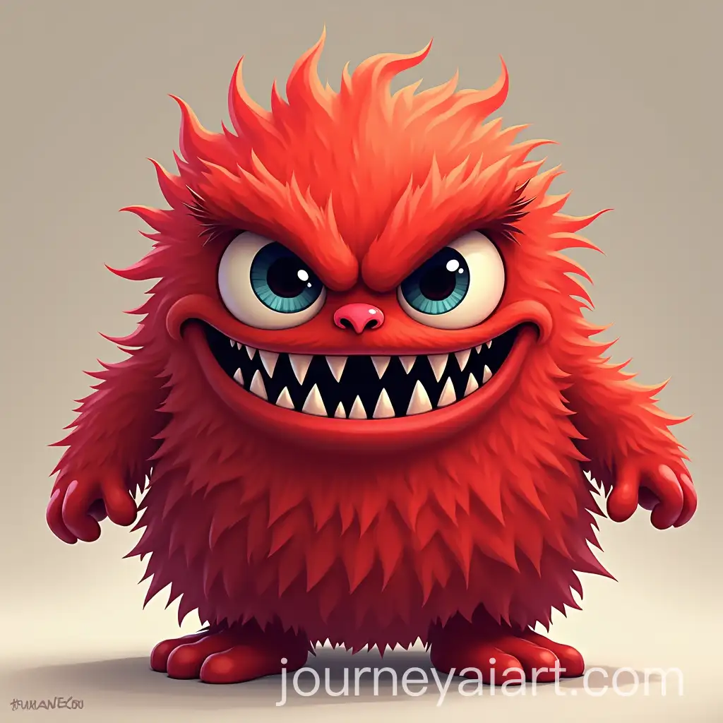 Sinister-Plush-Alien-Creature-Furr-with-Bright-Red-Fur