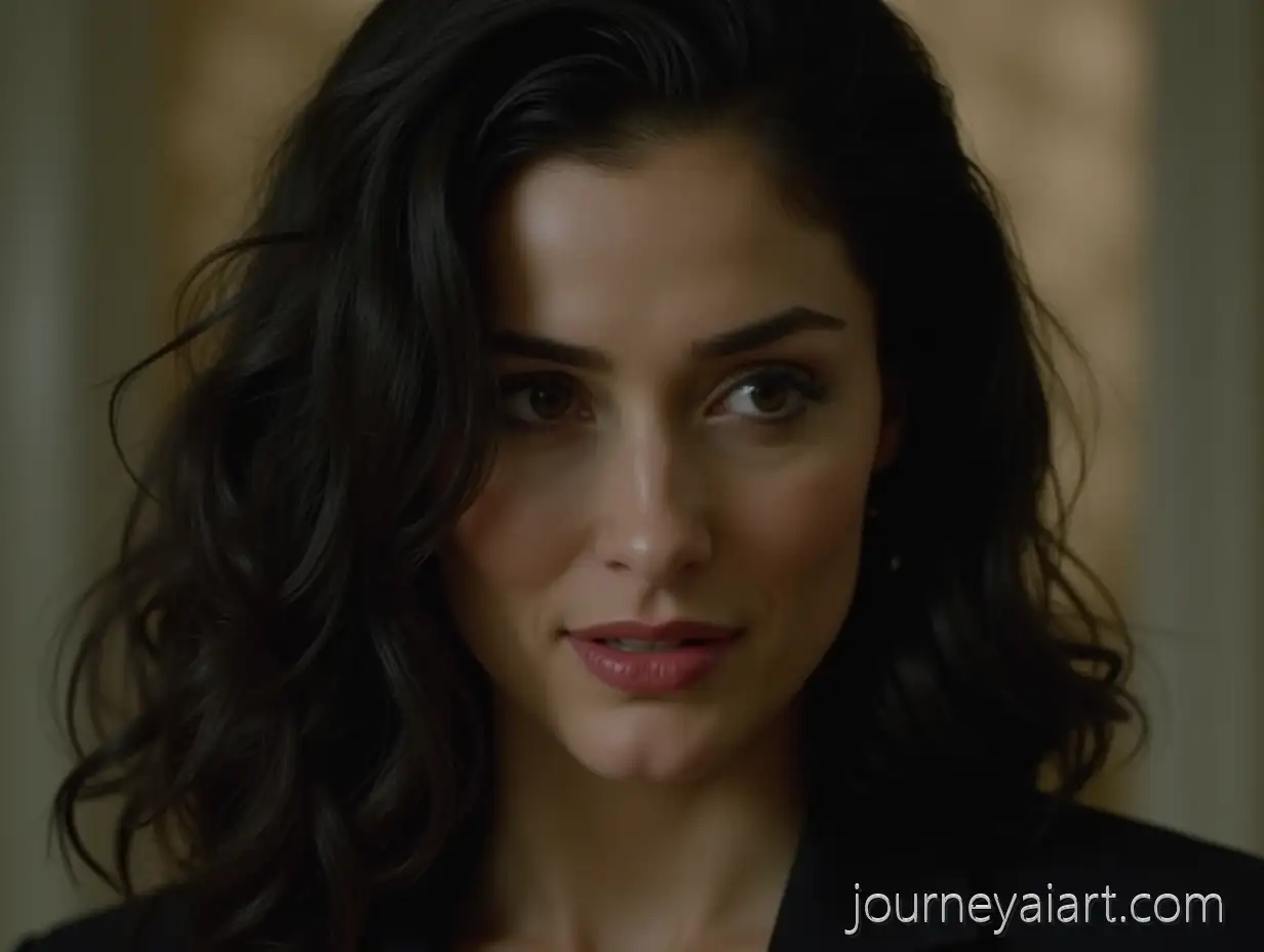 CarrieTrinity-AI-Art-PromptAnne-Moss-as-Trinity-from-The-Matrix-in-Iconic-Pose