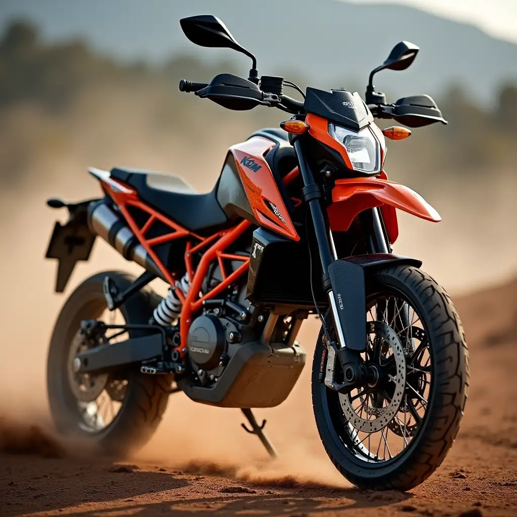 Picture of ktm 1290 gt in dust