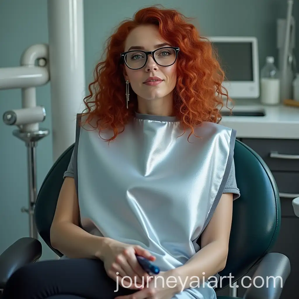 Woman-with-Curly-Red-Hair-Receiving-Realistic-Dental-Treatment-in-Stylish-Outfit