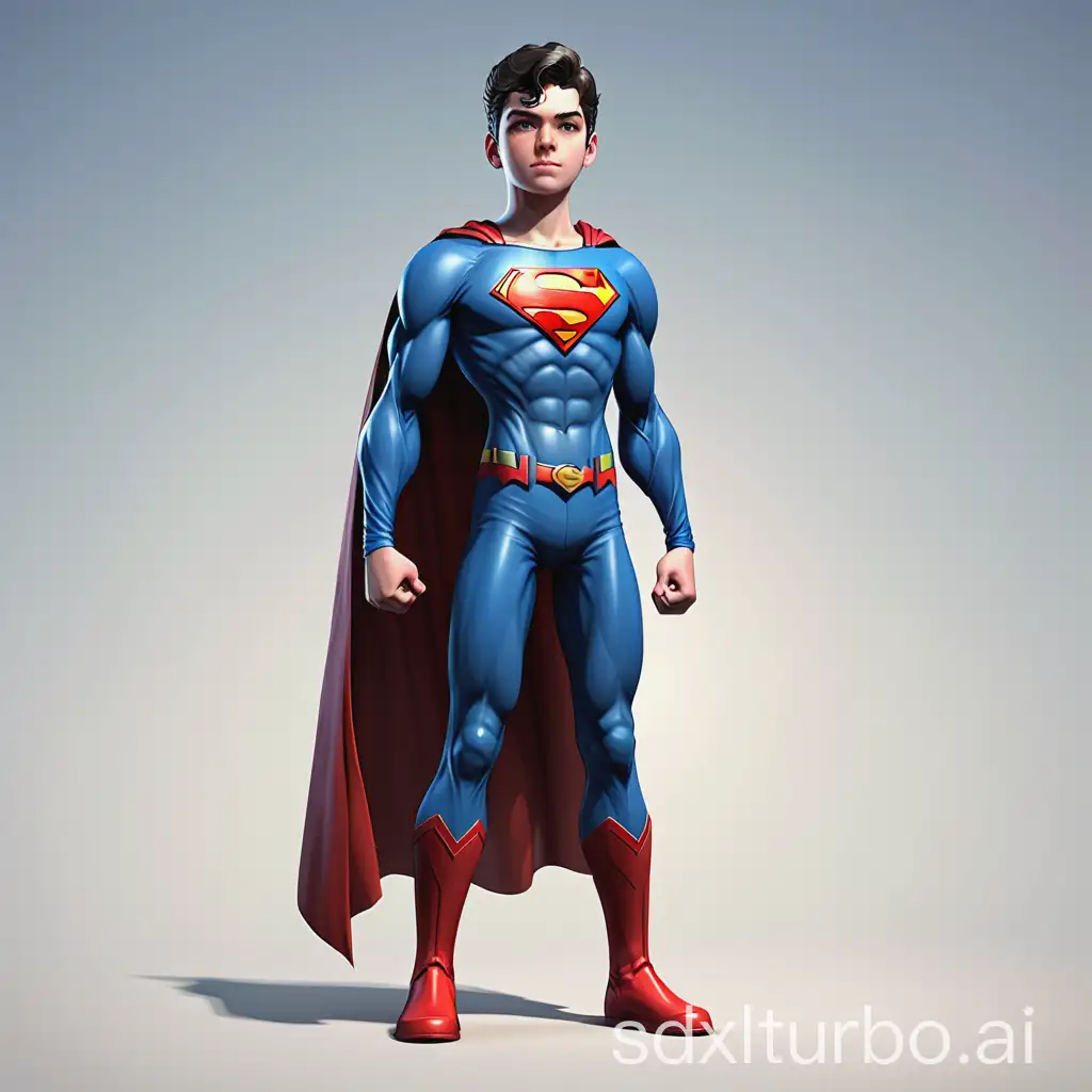 Teenage-Superman-Game-Character-Standing-at-Full-Height