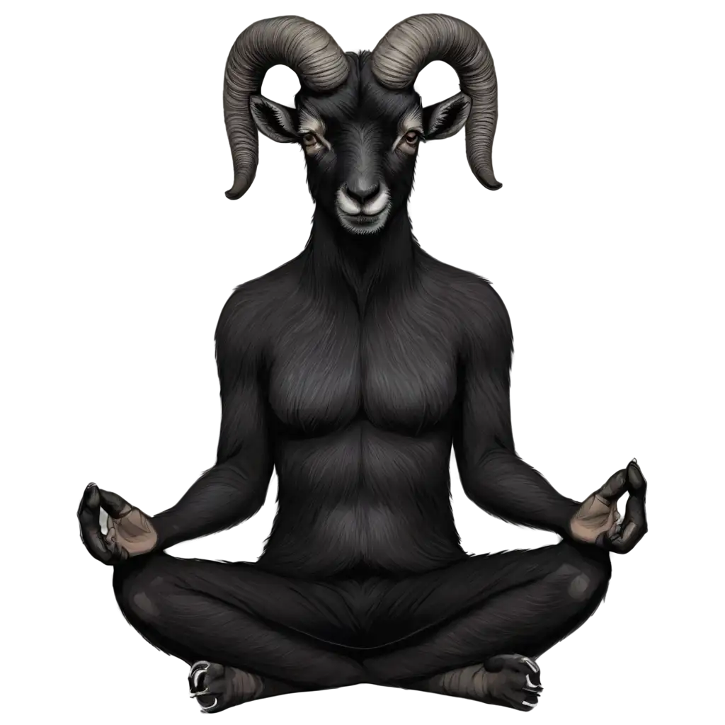 PNG-Image-Serene-Black-Goat-Meditating