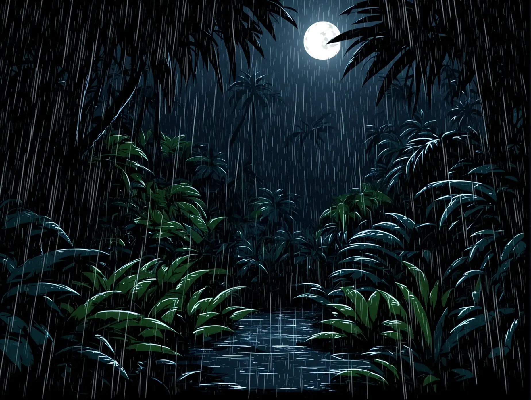 Moonlit-Jungle-Night-Rain-Scene-in-Drawn-Animation-Style