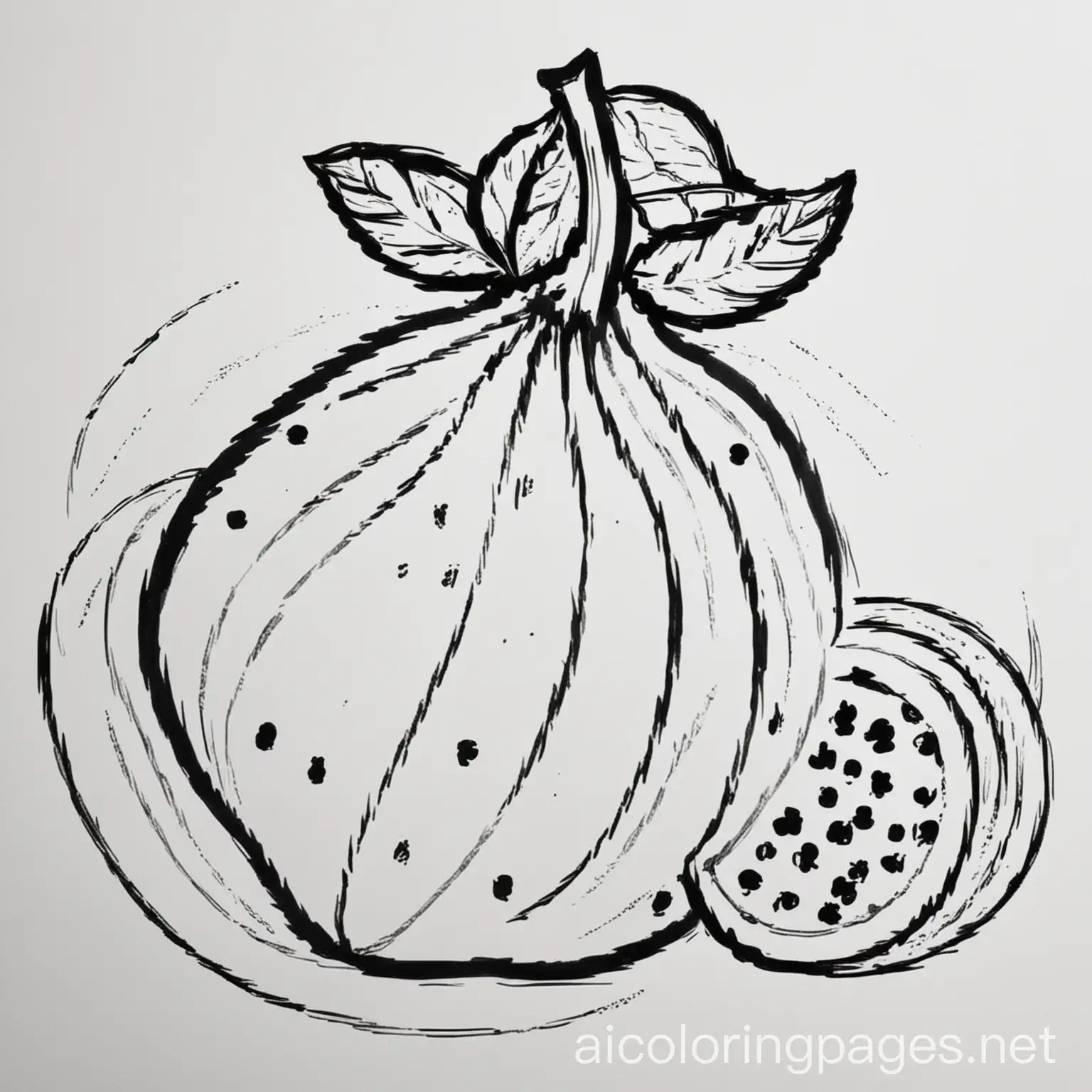 fruit coloring book, Coloring Page, black and white, line art, white background, Simplicity, Ample White Space. The background of the coloring page is plain white to make it easy for young children to color within the lines. The outlines of all the subjects are easy to distinguish, making it simple for kids to color without too much difficulty