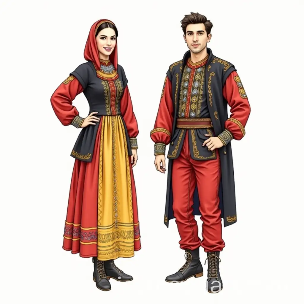 Modern-and-Traditional-Dagestan-National-Costume-with-Geometric-and-Plant-Ornamentation