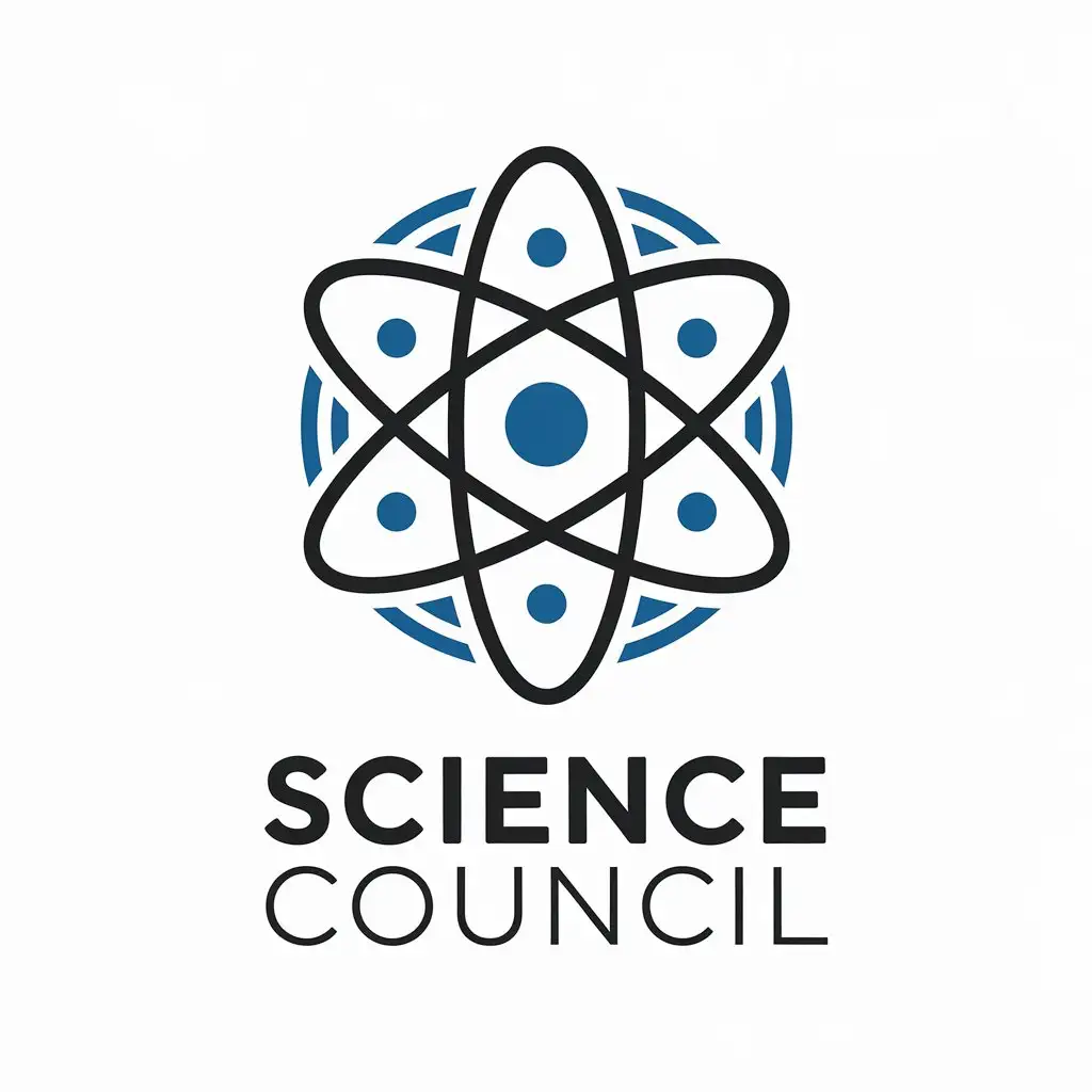 LOGO Design for Science Council Atomic Symbol with Modern Technology Industry Theme