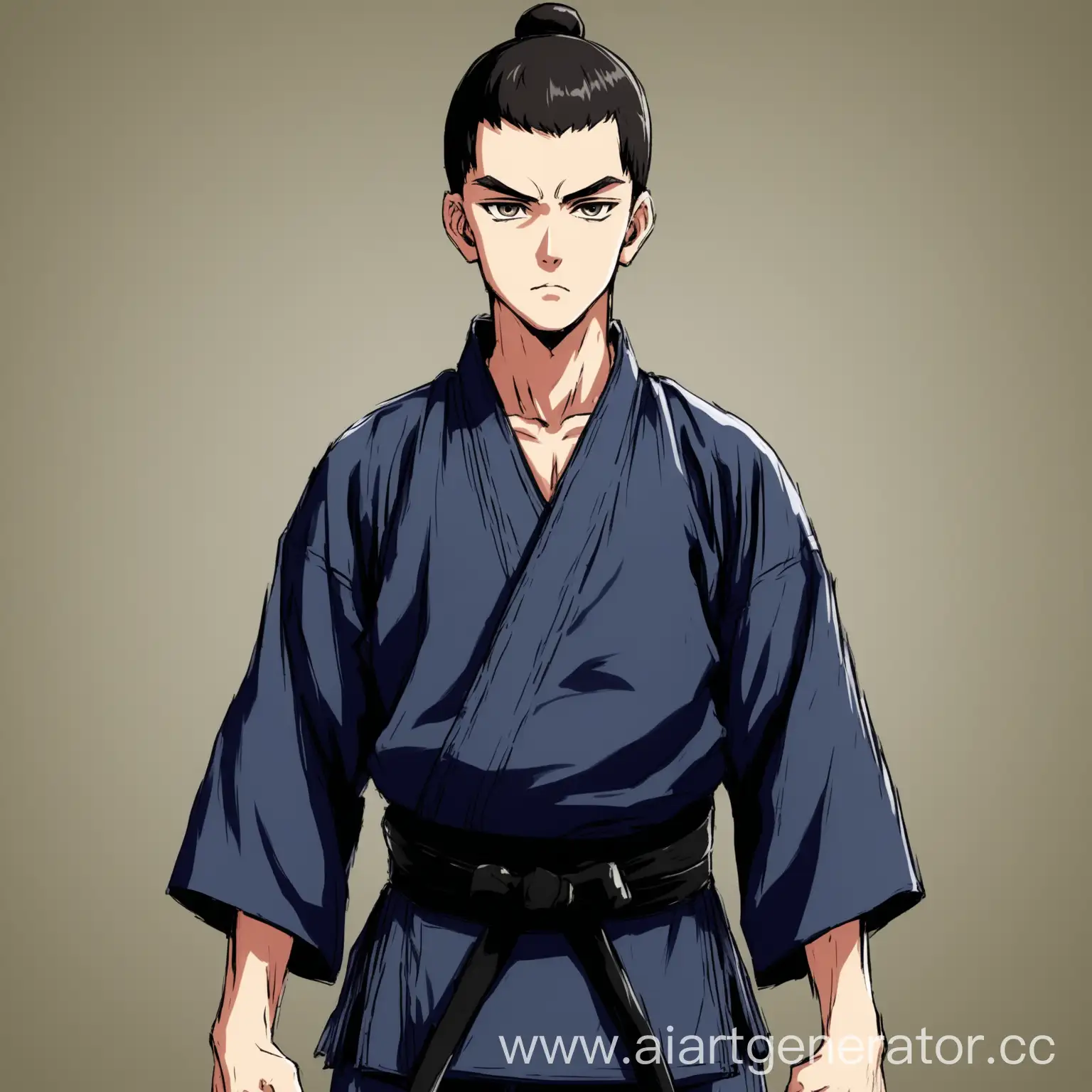 Young-Man-in-Adult-Jujutsu-Dojo-Attire