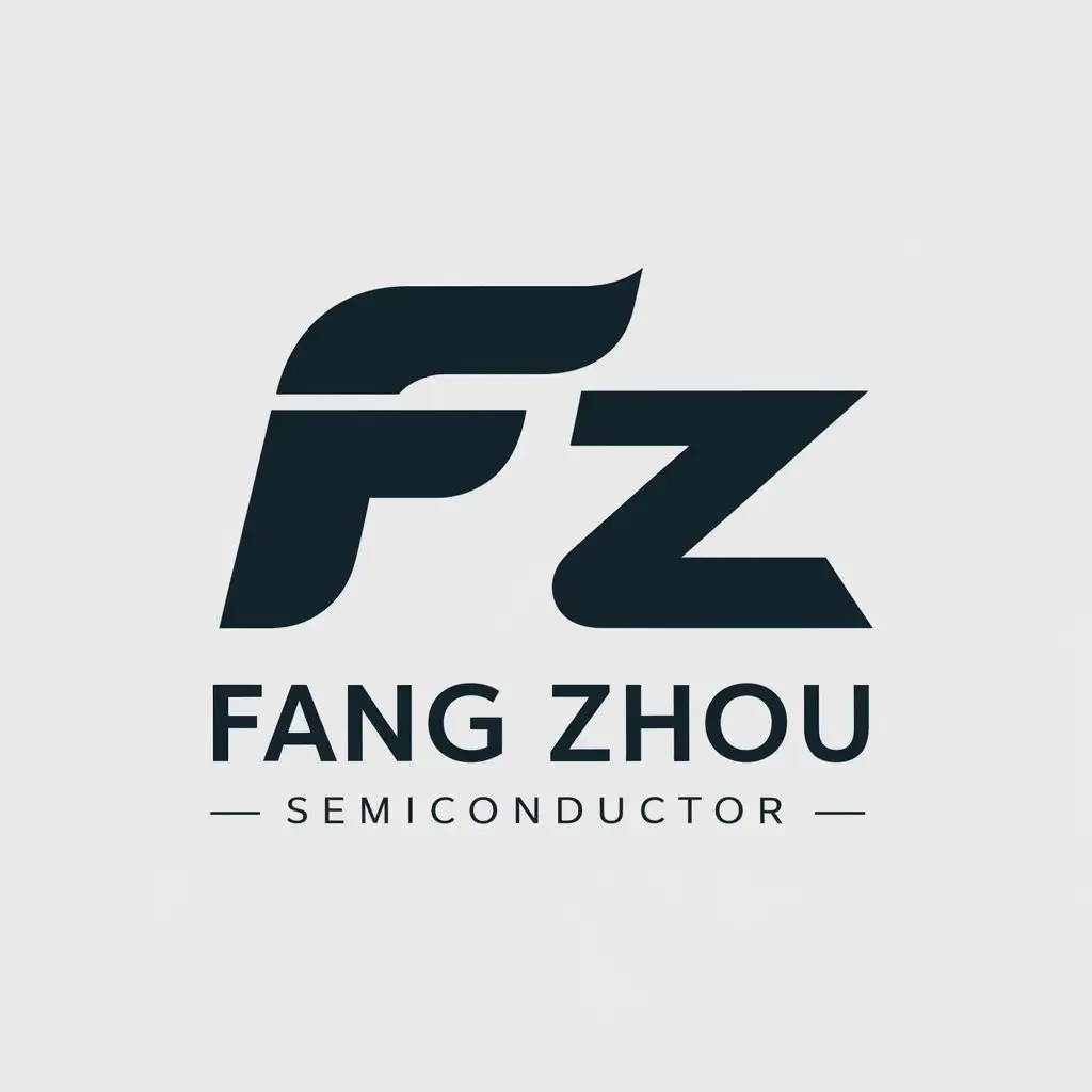 LOGO Design for Fang Zhou Semiconductor Vector with Characters and Clear Background for Technology Industry