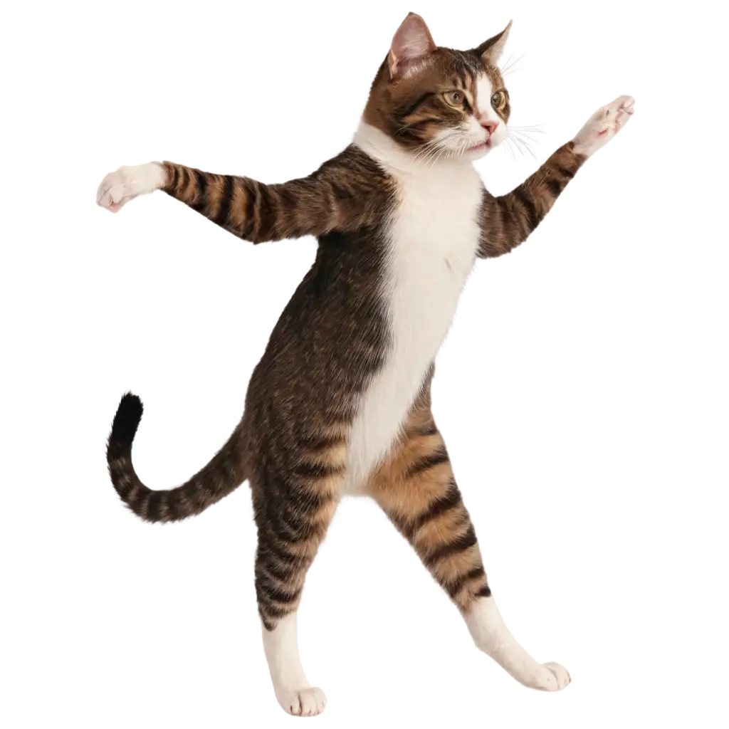 Exquisite-Dancing-Cat-PNG-Captivating-Feline-Grace-in-HighQuality-Image-Format