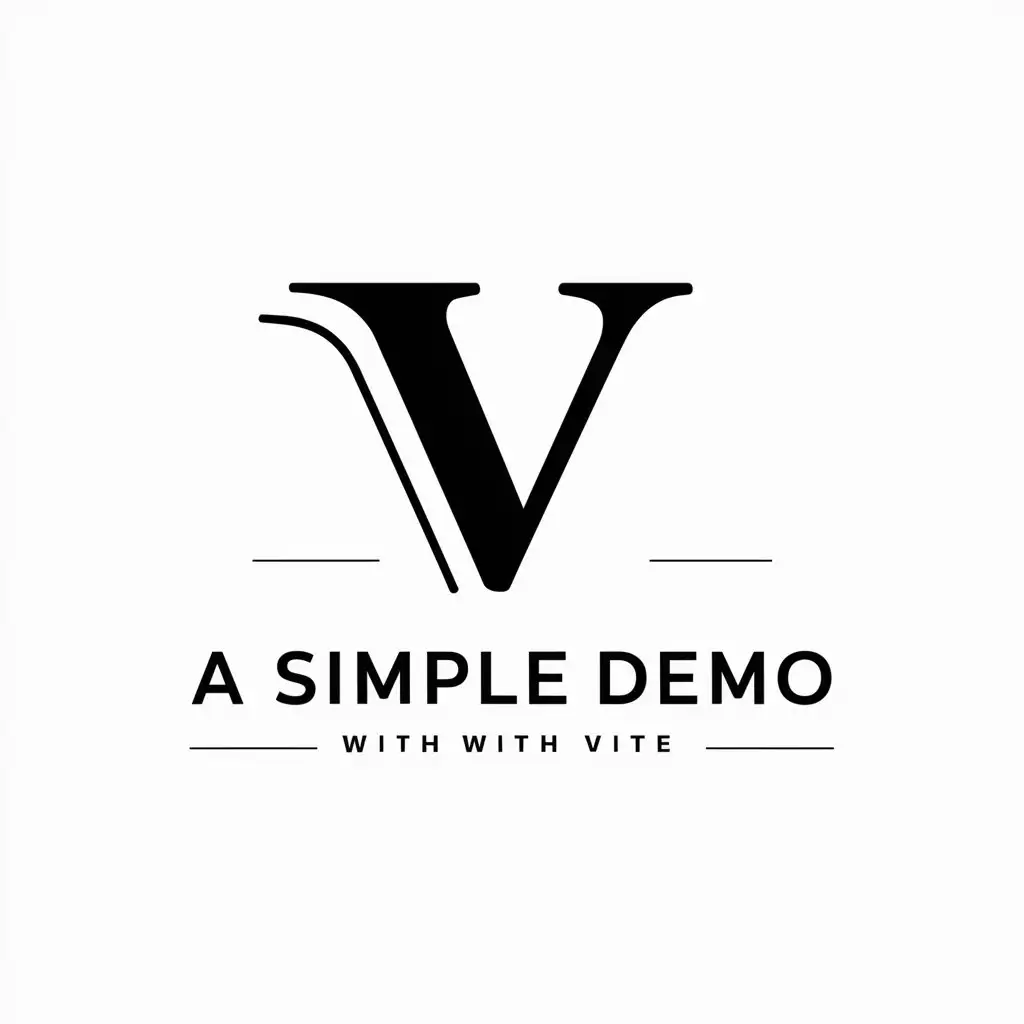 LOGO Design for A Simple Demo with Vite Vector V Symbol for Technology Industry