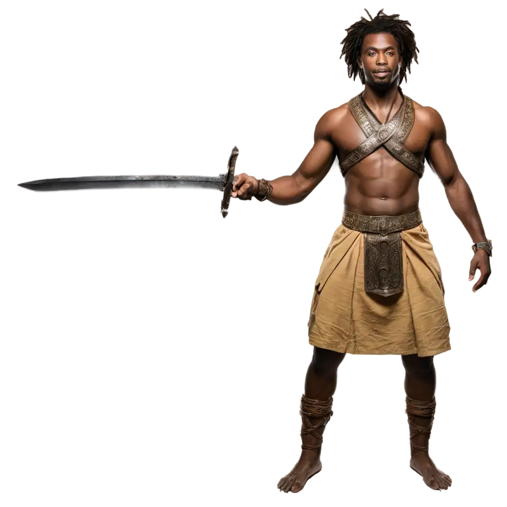 African-Warrior-with-Sword-Making-the-World-Better-PNG-Image