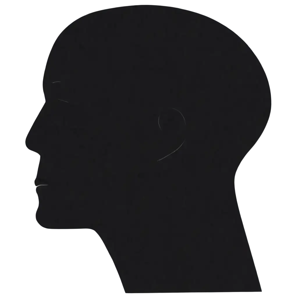 Modern-Black-Side-View-Man-Head-PNG-Vector-Design-for-Creative-Projects