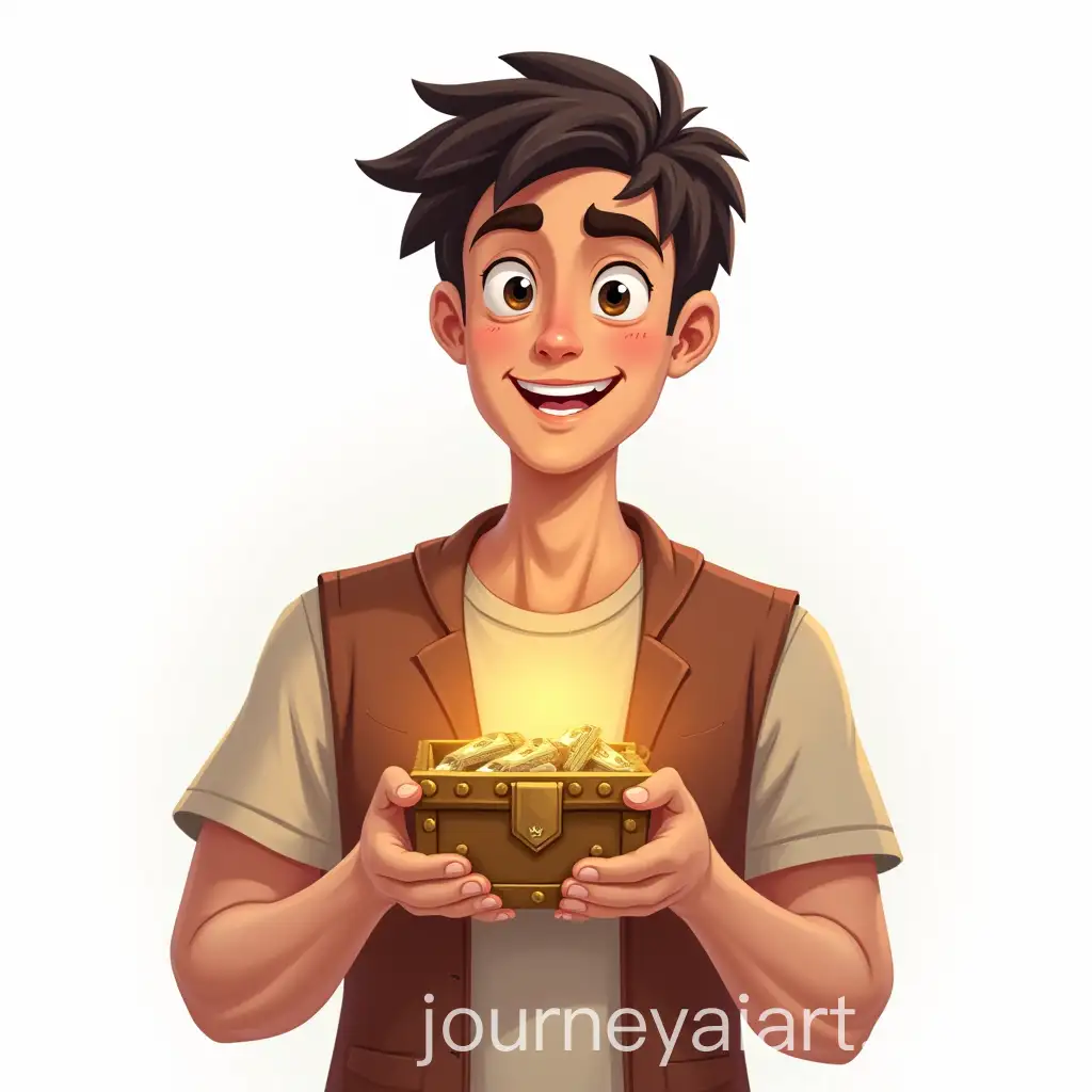 Young-Man-Discovering-a-Treasure-of-Egyptian-Pounds-and-Celebrating-with-Joy