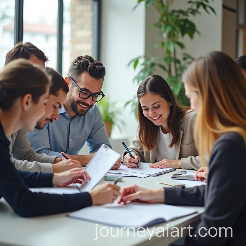 Team-Collaborating-on-Work-Tasks-in-an-Office-Environment