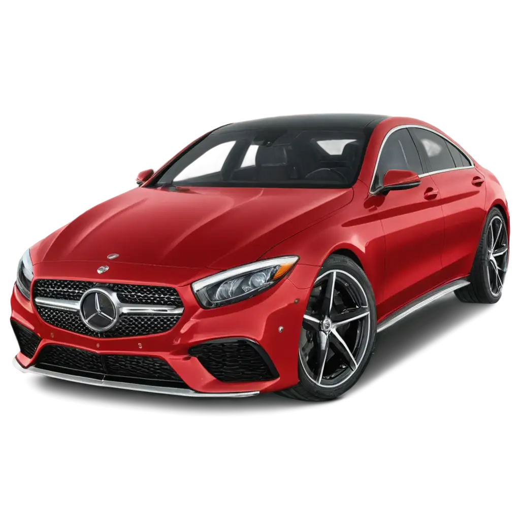 red mercedes car