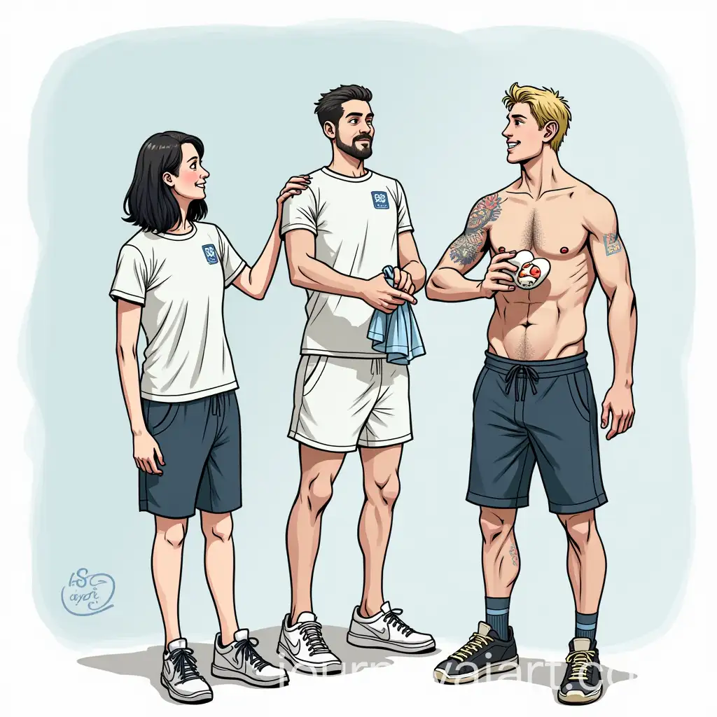 Humorous-Farewell-Scene-Woman-Kicking-Colleague-in-a-Playful-SendOff