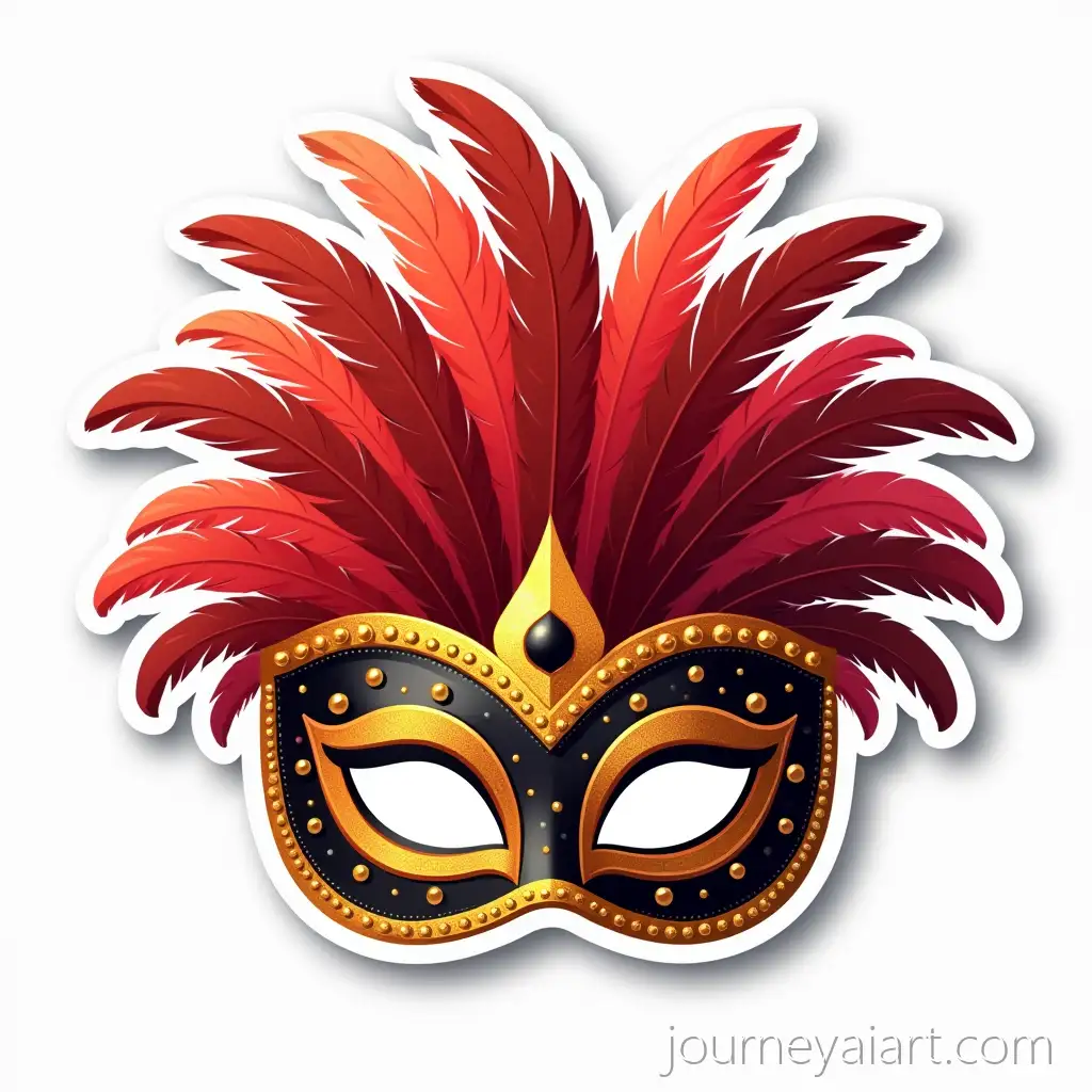 Adorable-3D-ChibiStyle-Carnival-Masquerade-Mask-with-Feathers-and-Glitter