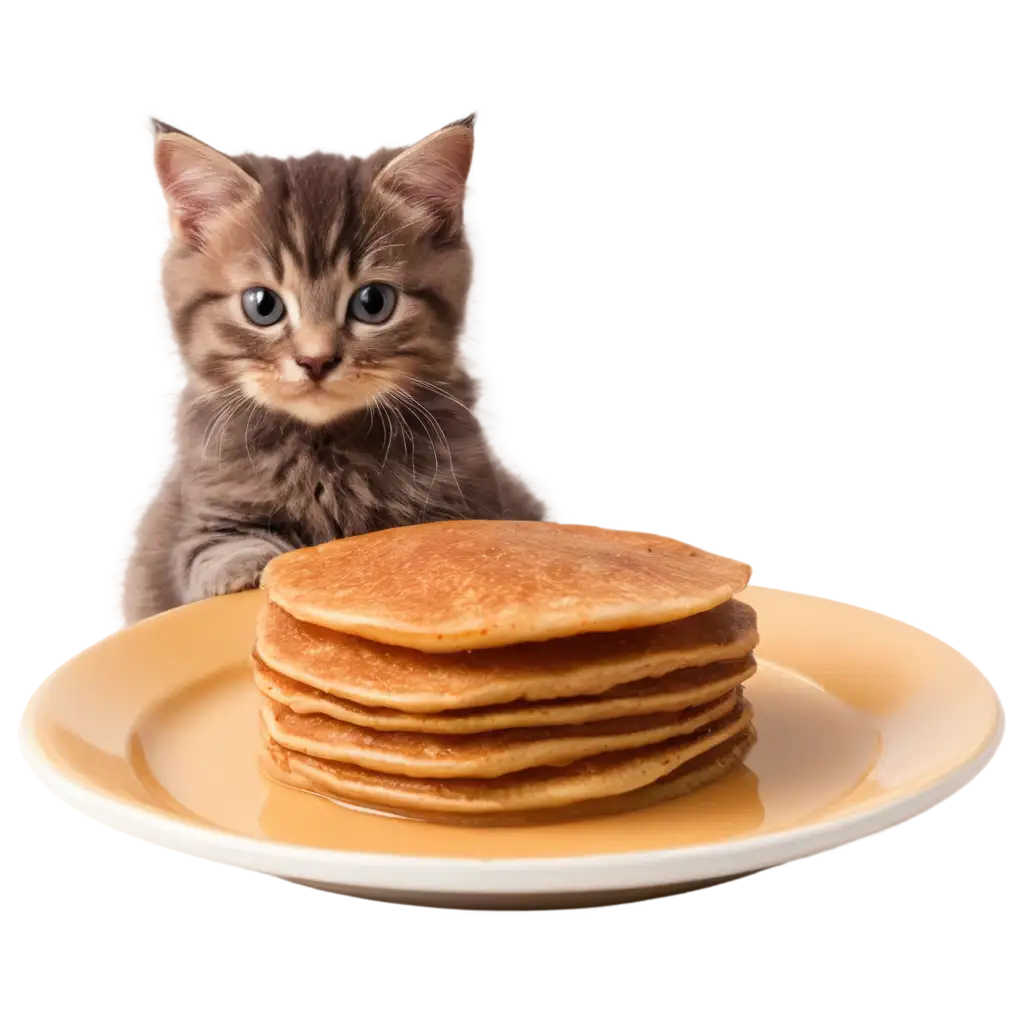 Cute-Kitty-with-Pancakes-PNG-Adorable-and-Clear-Image-for-All-Your-Needs