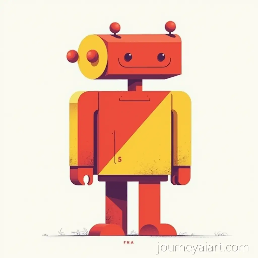 Abstract-Geometric-Character-in-Red-Yellow-and-Purple-Colors