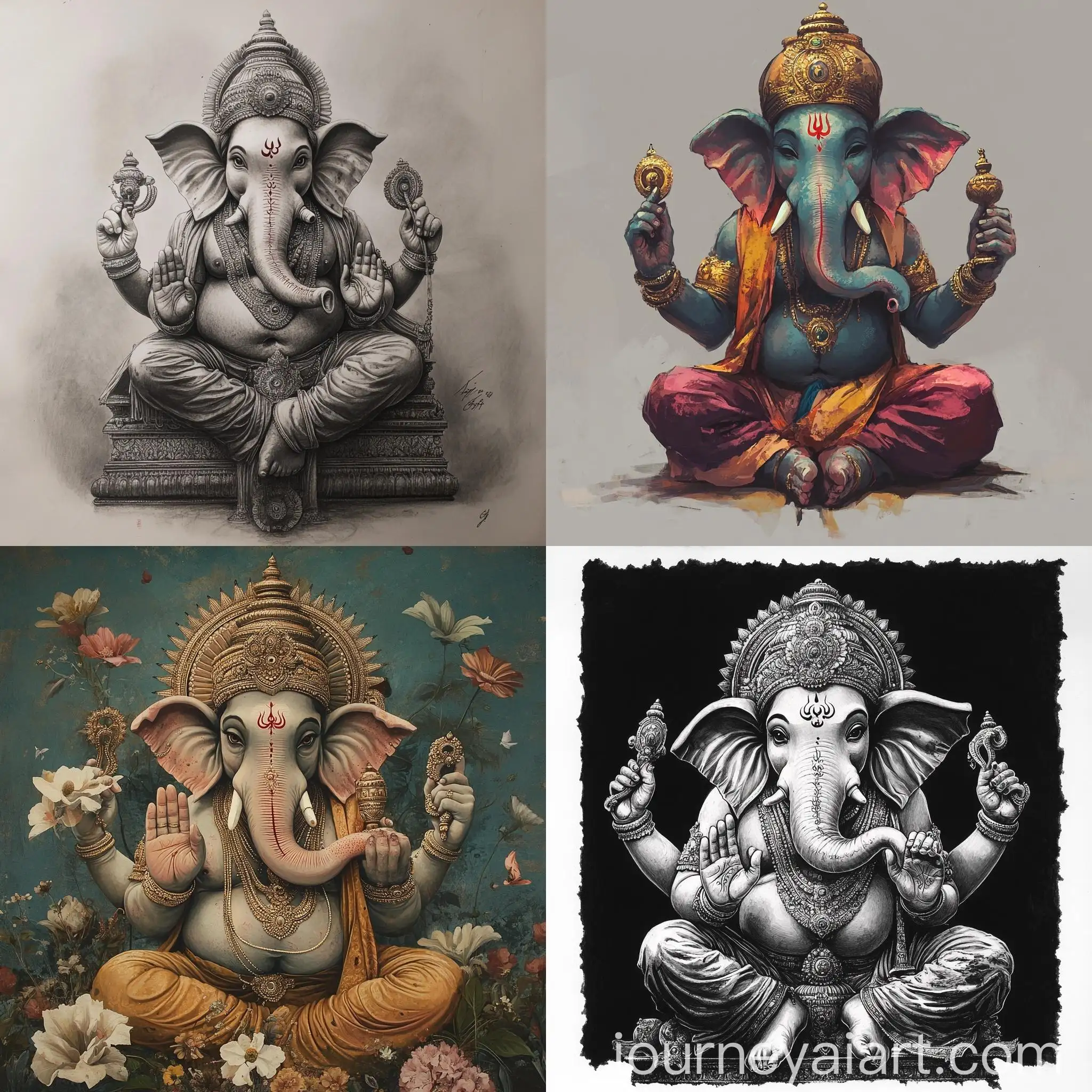 Lord-Ganesh-Statue-in-Traditional-Setting