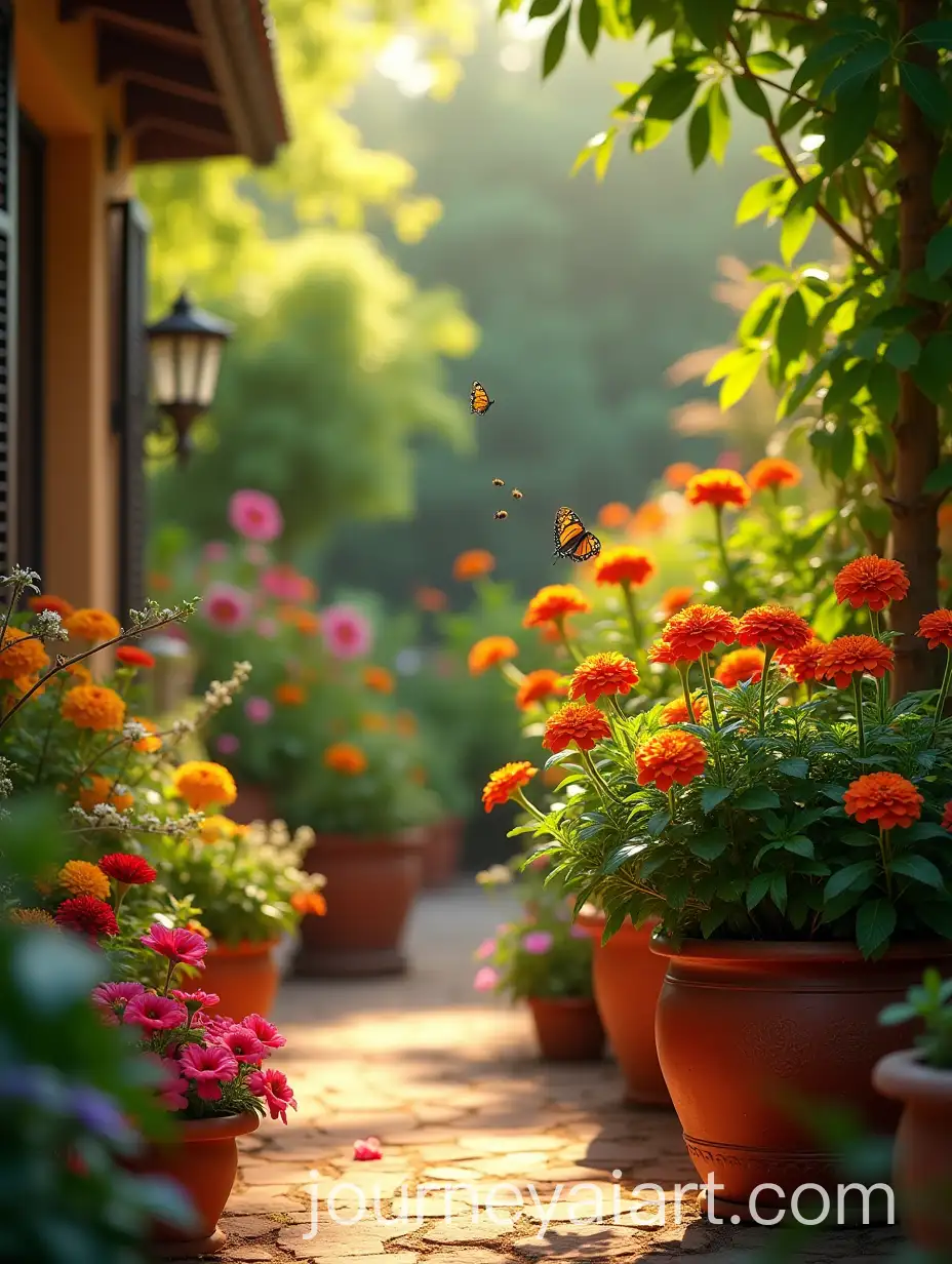 IndianStyle-Garden-with-Lush-Greenery-Vibrant-Flowers-and-Peaceful-Atmosphere