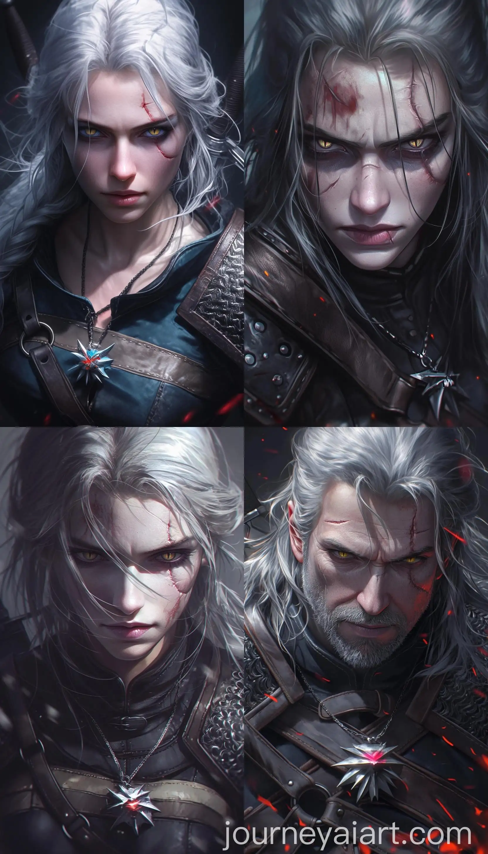 The-Witcher-Series-Geralt-and-Ciri-Dark-Atmosphere-Hyper-Realistic-Art