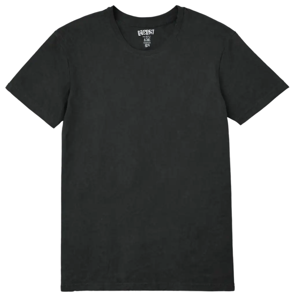 Black-Short-Sleeve-TShirt-PNG-with-Slightly-Wrinkled-Texture-HighQuality-Image-for-Versatile-Use