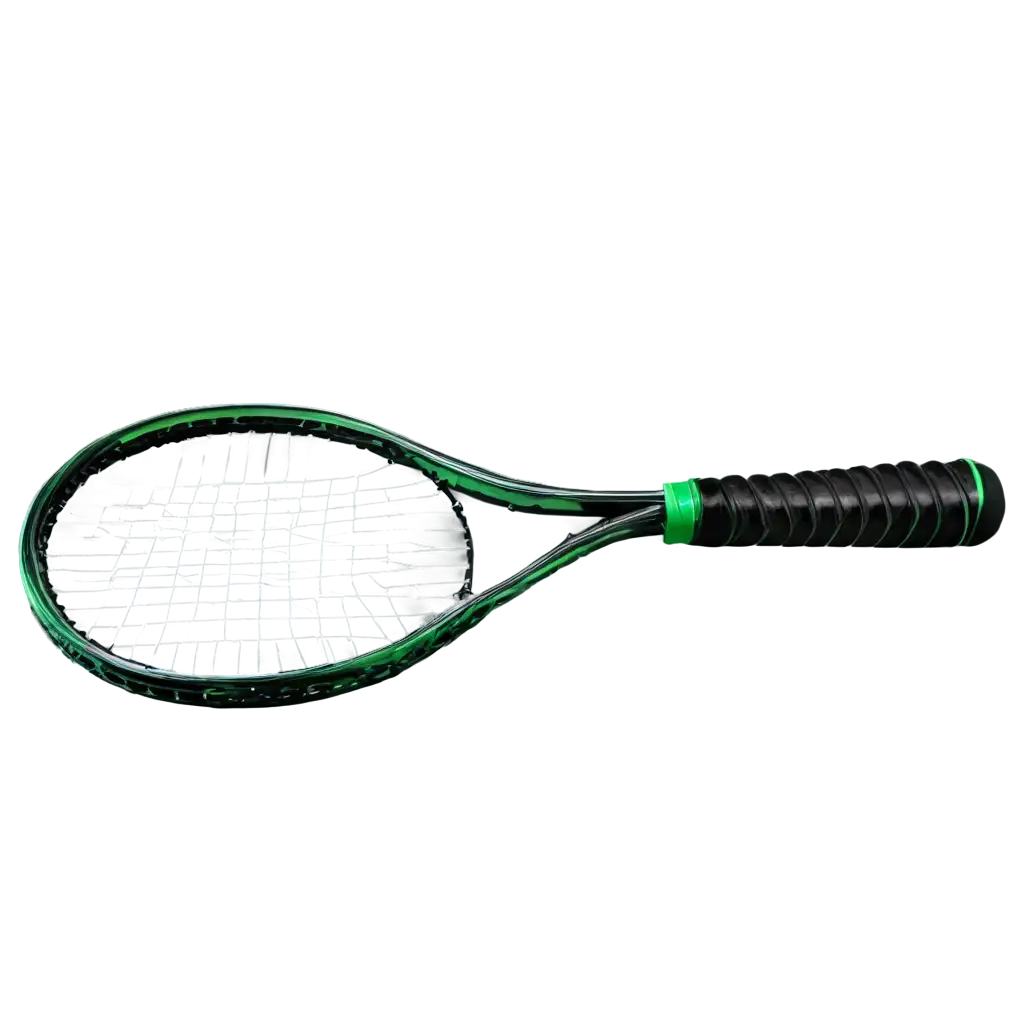 Stylish-Green-and-Black-Tennis-Racket-PNG-Image