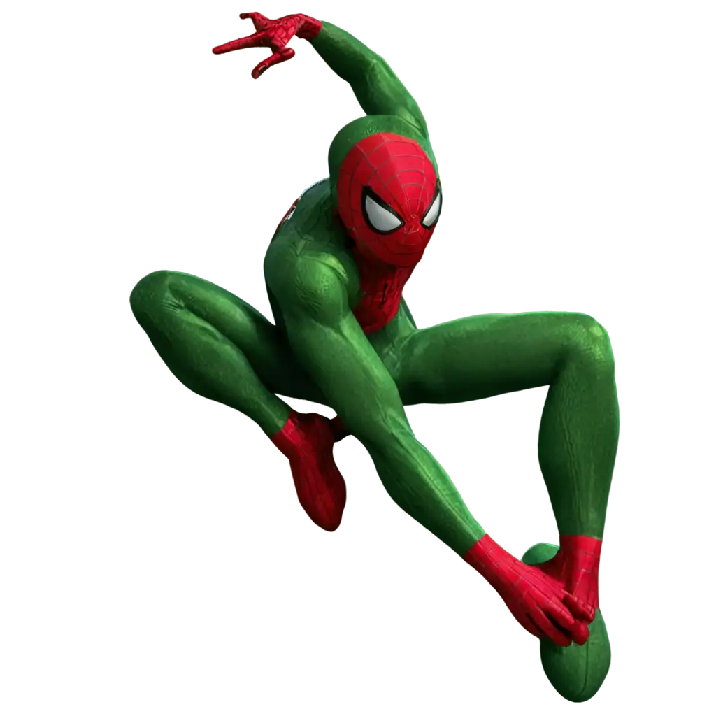 Spiderman-Green-PNG-Image-HighQuality-Artwork-for-Versatile-Usage