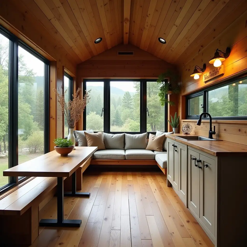 Cozy-TwoFloor-Tiny-House-Interior-with-Corner-Seating-and-Large-Windows