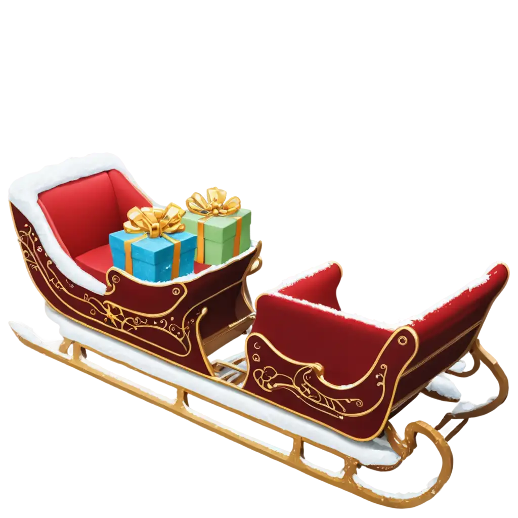 SnowCovered-Sleigh-with-Gifts-Inside-PNG-Perfect-for-Holiday-Designs-and-Festive-Themes