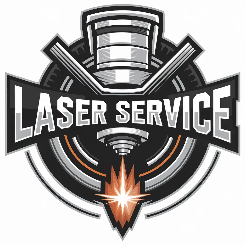 LOGO Design for Laser Service Vector with Laser Spark Symbol for Technology Industry