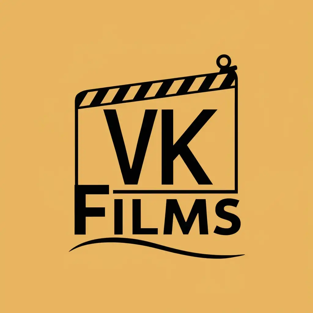 LOGO-Design-for-VK-Films-Cinematic-Theme-with-Bold-Text-and-Film-Reel-Icon