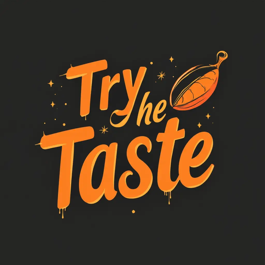 TryTheTaste  text in orange color