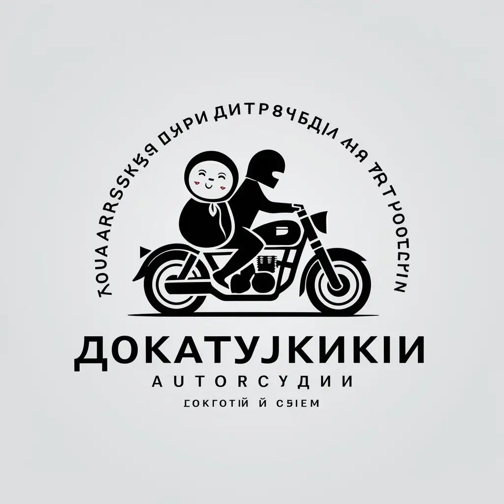 LOGO-Design-For-Cheburashka-and-Gena-on-Motorcycle-in-Minimalistic-Style-for-Automotive-Industry