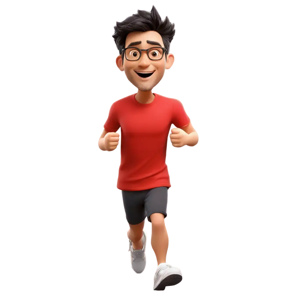 Highly-Detailed-3D-Full-Body-Caricature-PNG-Image-of-Indonesian-Man-Winning-Marathon