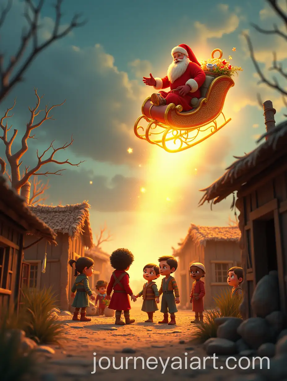 Santa-Brings-Hope-to-a-Desolate-Village-with-Abundant-Gifts