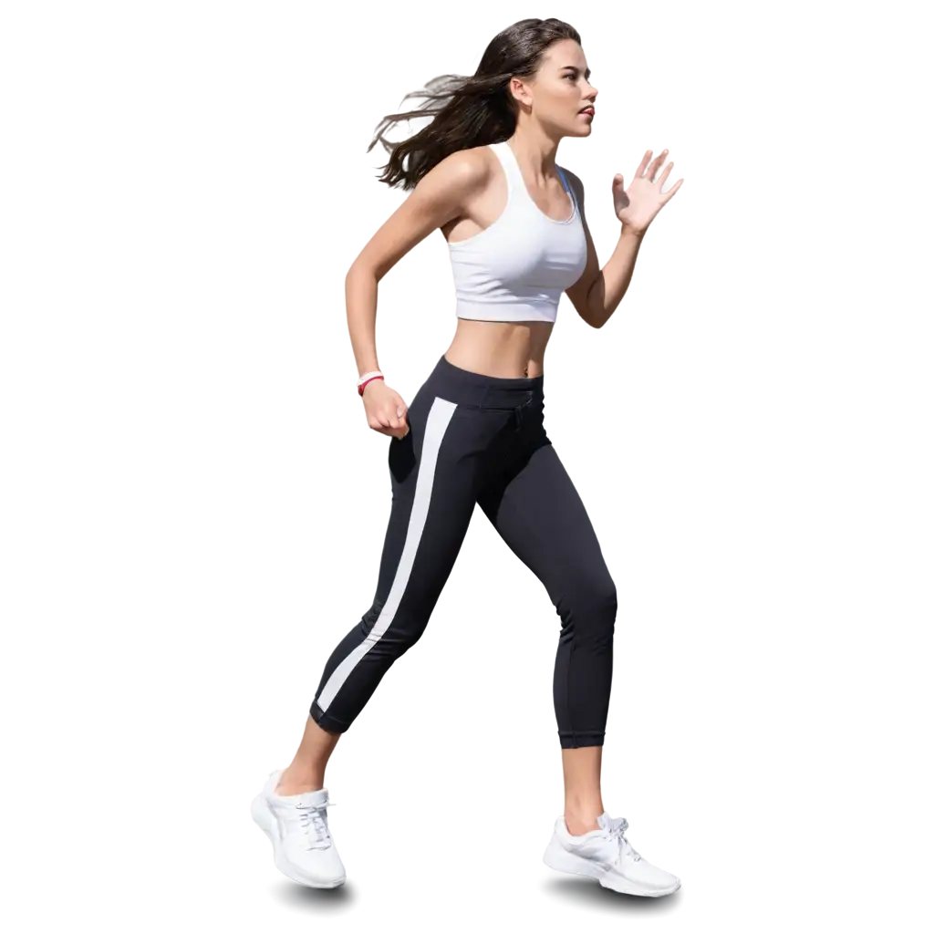 Vibrant-PNG-Image-of-a-Jogging-Girl-on-White-Cloth-Perfect-for-Dynamic-Designs