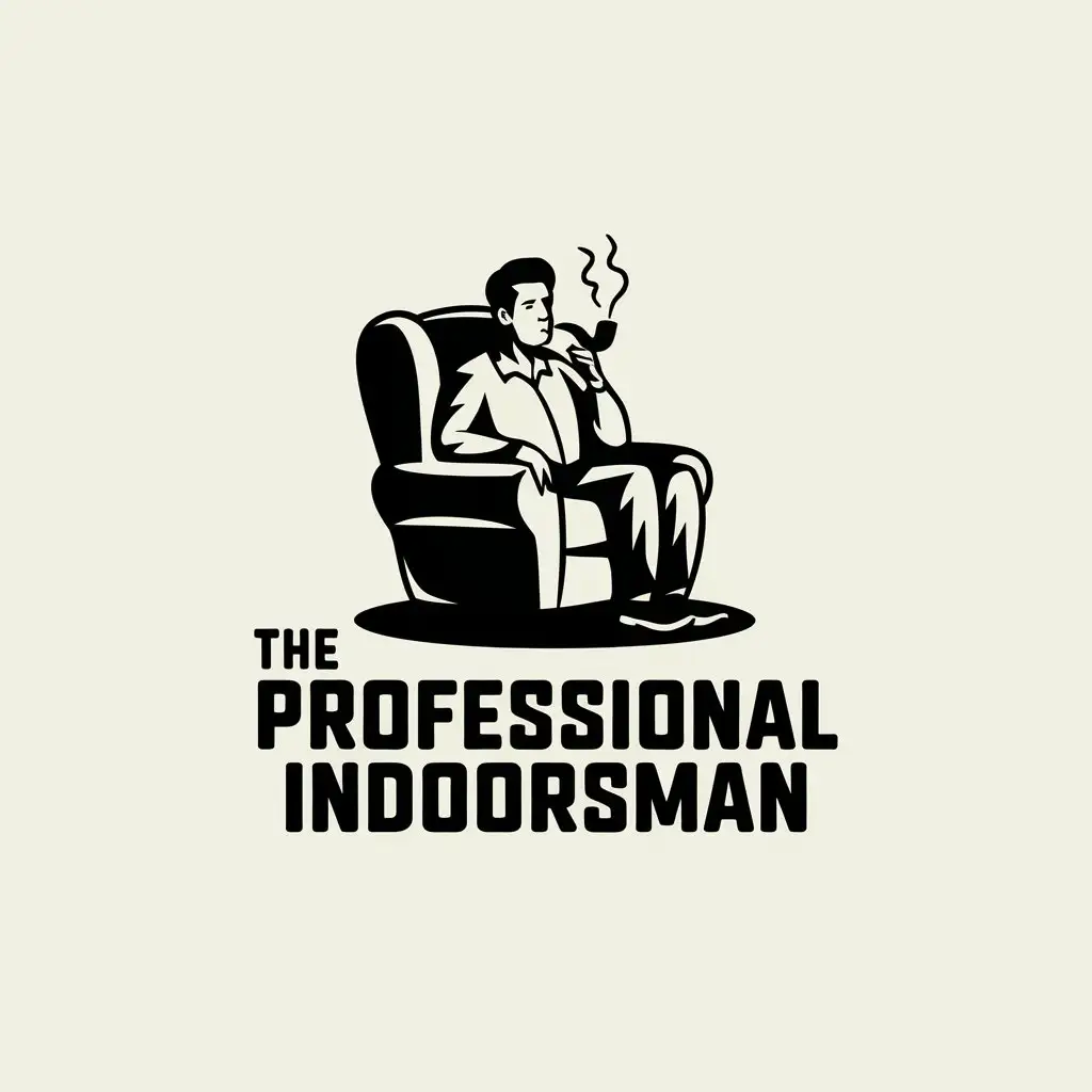 LOGO Design for The Professional Indoorsman Vector with Recliner Pipe and Clear Background