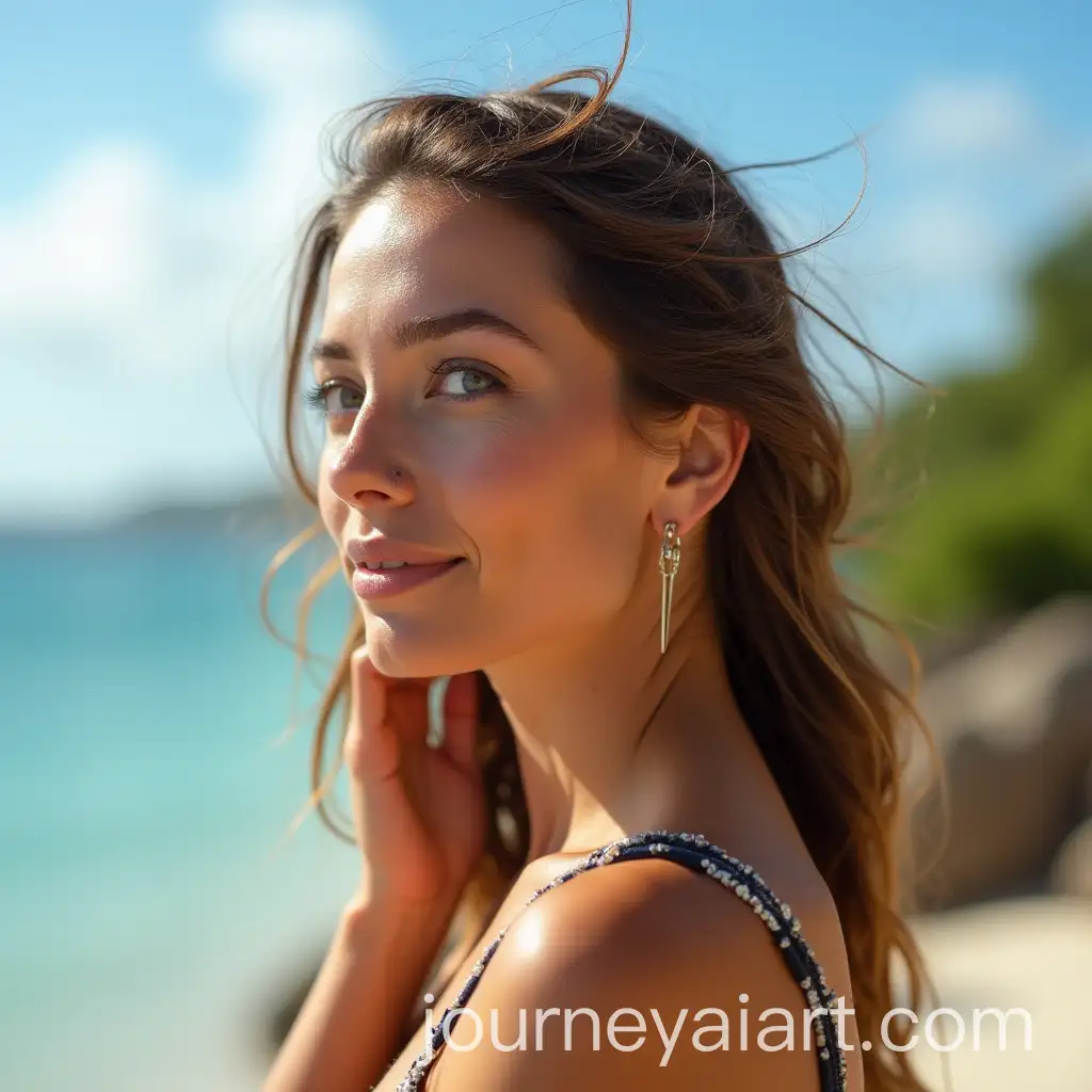Woman-with-Sun-Kissed-Skin-in-Elegant-Style-with-Mauritius-View