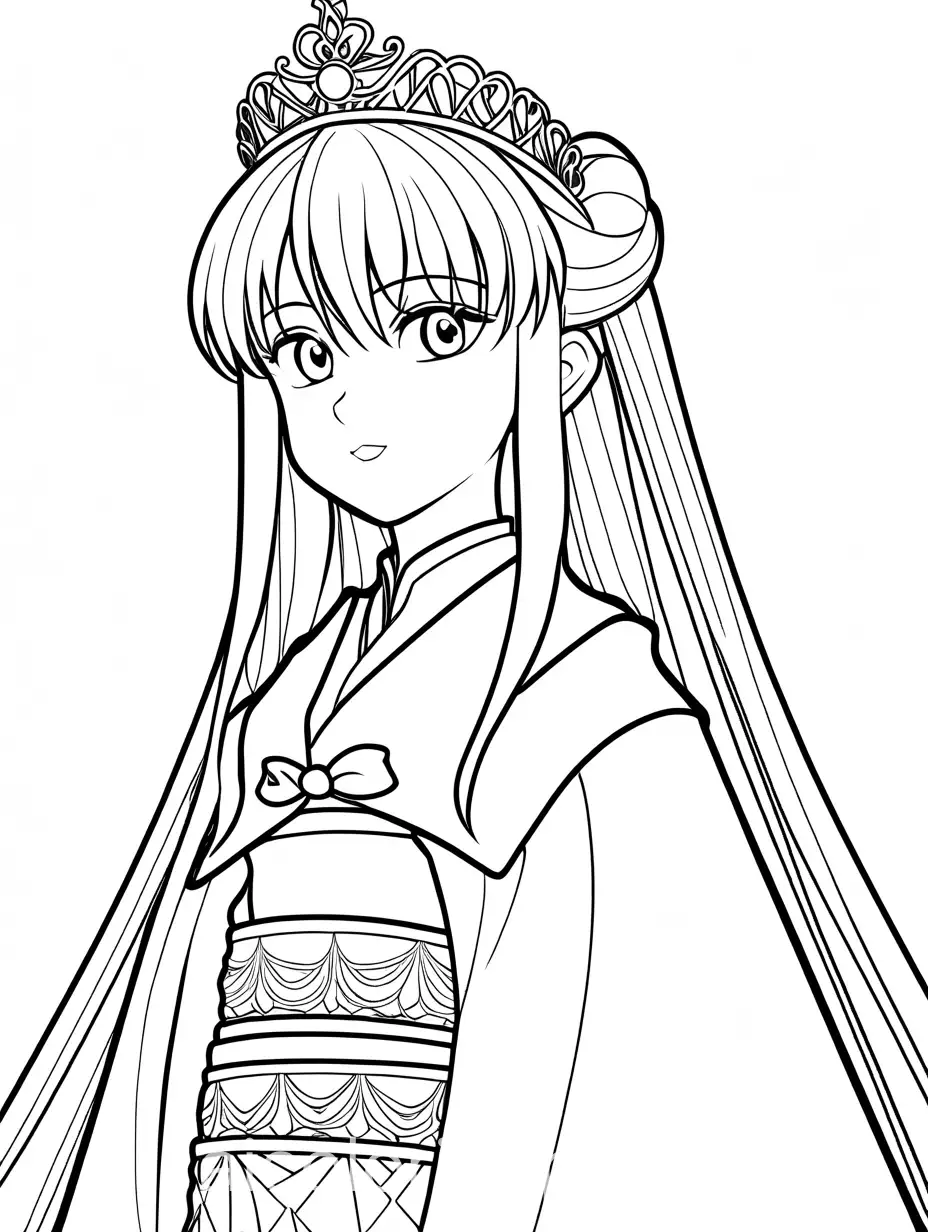 Rin-Tohsaka-as-a-Princess-Coloring-Page-for-Kids