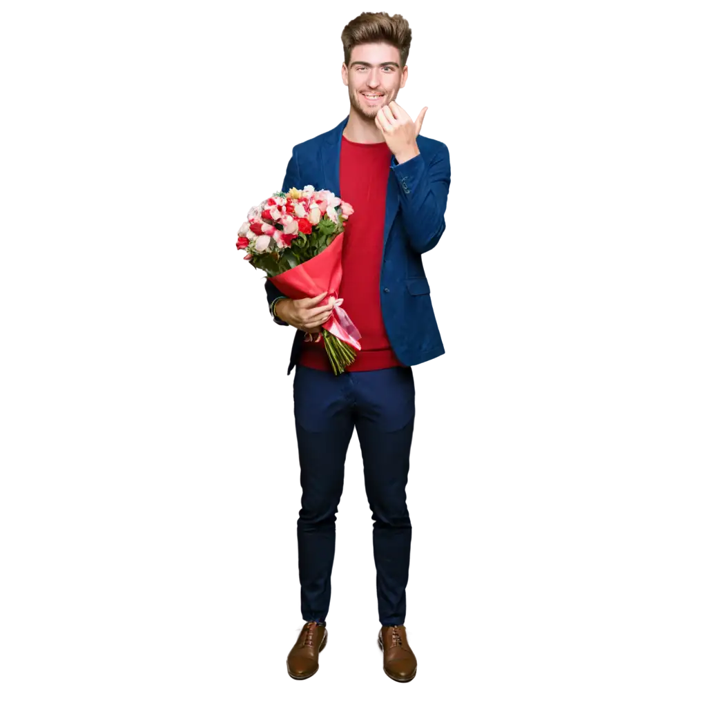 PNG-Image-of-a-Cute-Guy-Holding-Flowers-Saying-I-Love-You-Goodnight