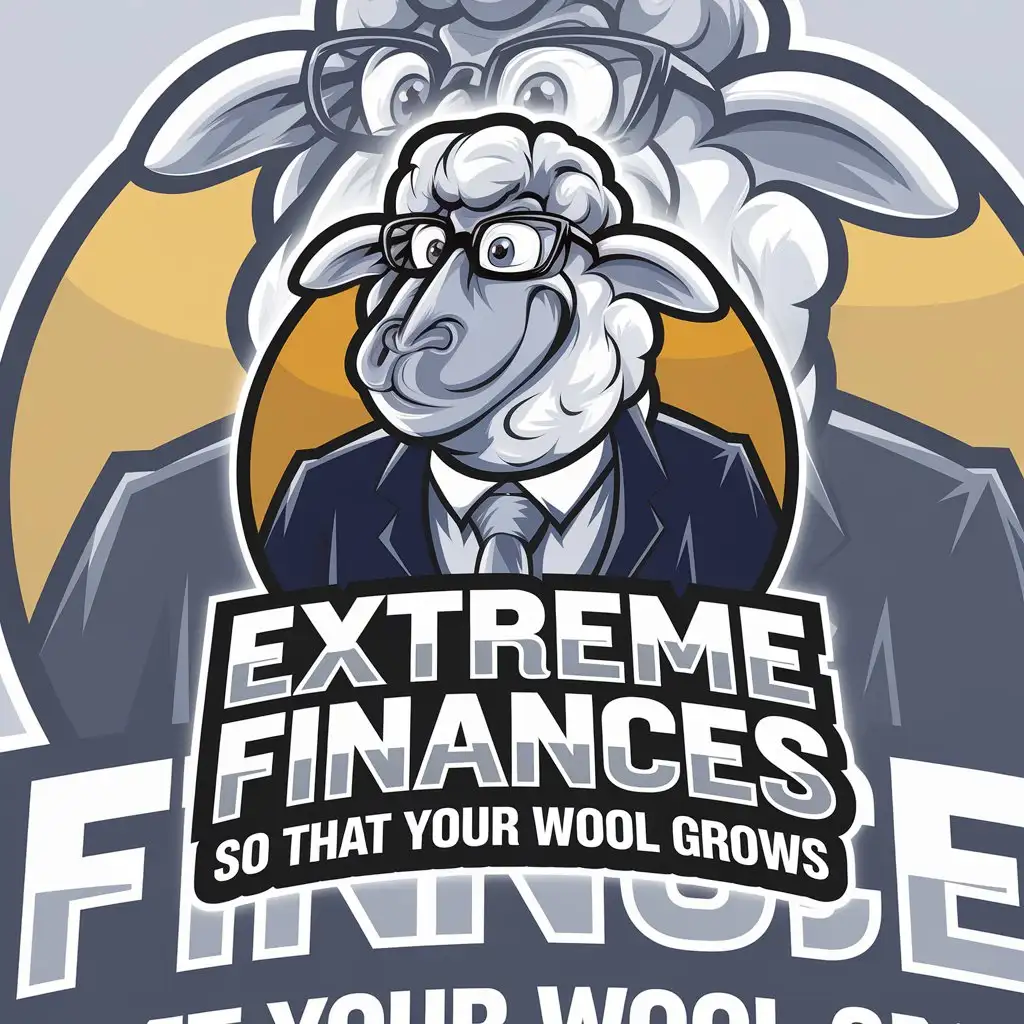 LOGO-Design-for-Extreme-Finances-Cartoon-Sheep-Teaching-Economics