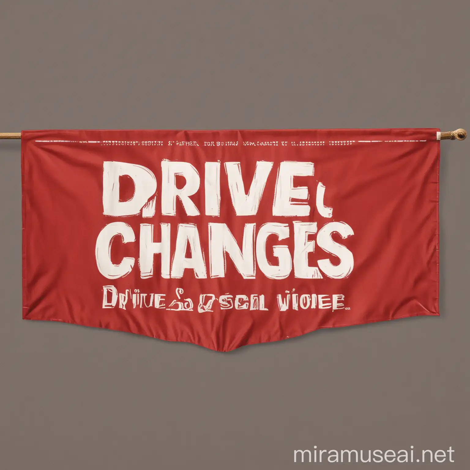 Drive Social Changes in Red and White Banner