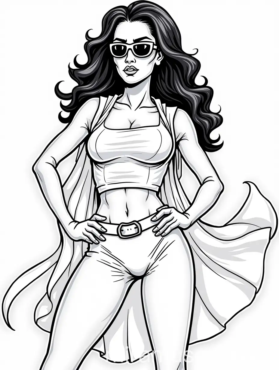 Black and White GraffitiStyle Superhero Illustrations of Natalie Nunn for Coloring Books