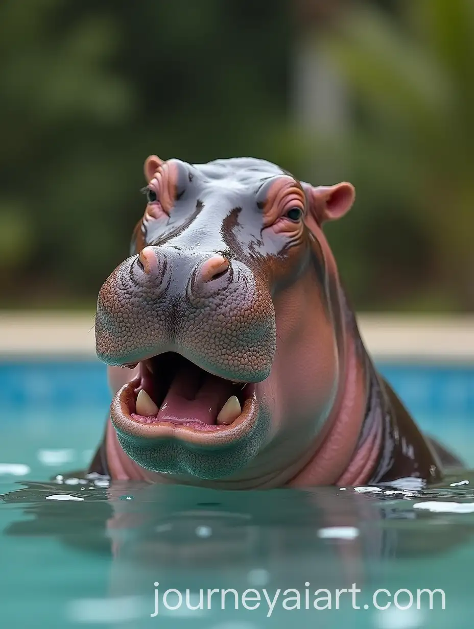 Happy-Hippopotamus-Smiling-in-Refreshing-PoolAI-Image-Prompt-Expansion-After-Hot-Canicule