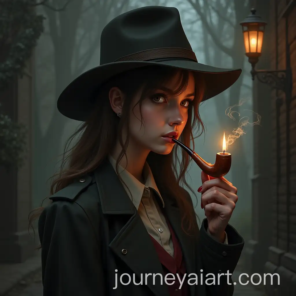 Girl-Detective-Smoking-a-Pipe-Investigating-Arkham-Horror-LCG